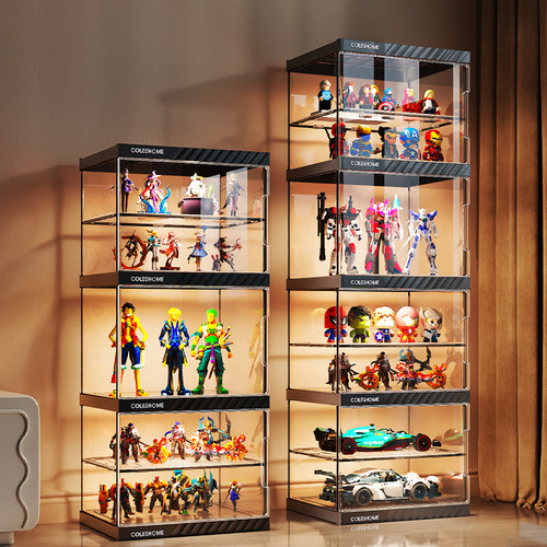 【加宽●分层】四面透手办展示柜