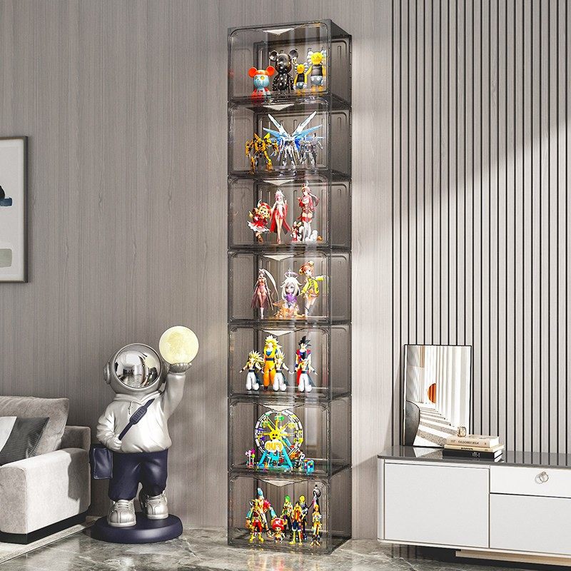 手办展示柜模型玩具收纳适用乐高拼装儿童积木透明家盲盒陈列架子,收纳整理,手办收纳盒,淘宝优惠券,粉丝福利购,淘宝优惠卷