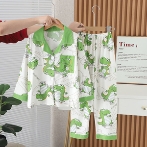 儿童睡衣女童春秋季薄款长袖卡通可爱小女孩中大童亲子家居服套装