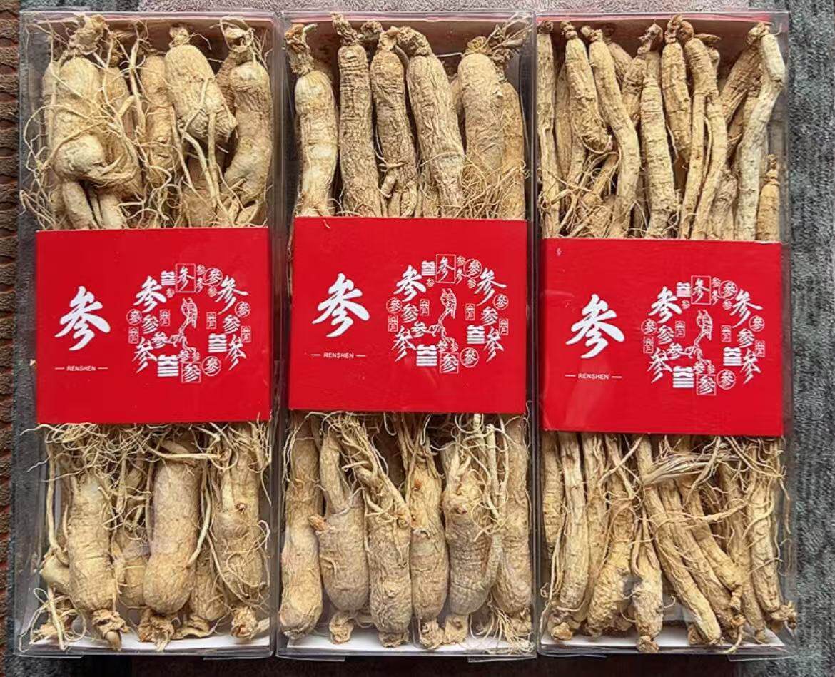 高龄长白山人参非野山参生晒参人叁东北干人参泡酒中药材250g白参