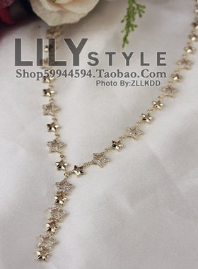 饰品满钻吊坠女人味风短项链