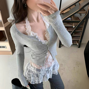 独特精致白色蕾丝下摆挂脖吊带背心女2025早秋季内搭叠穿打底上衣