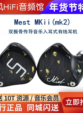 UM/Unique Melody MEST MKii双振骨传导圈铁静电HiFi耳机发烧耳塞