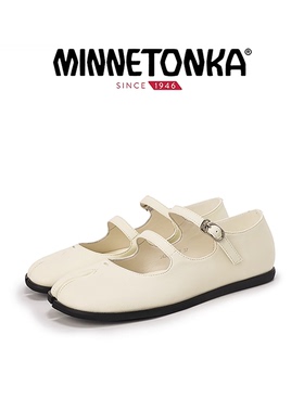MINNETONKA/迷你唐卡FUSION系列双带玛丽珍分趾Tabi女鞋平底单鞋