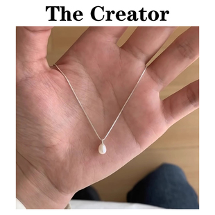 999纯银简约珍珠碎银子项链女款2025新款轻奢小众夏配饰颈链礼物