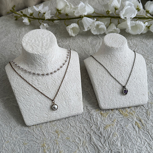 卧式项链展示架高档珠宝柜台人像模特颈模脖子吊坠拍摄陈列道具