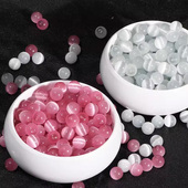 白猫眼石珠子散珠琉璃水晶手链手串配珠diy材料串珠手工制作配饰