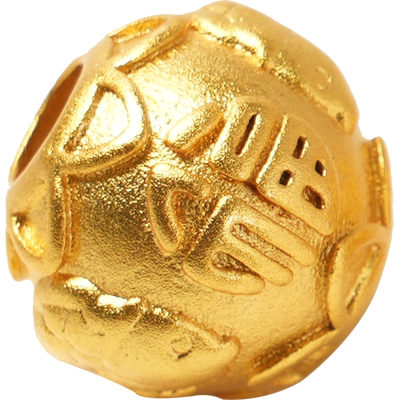 沙金圆珠手链配件金色珠子散珠