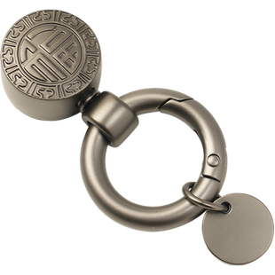 盘编龙鳞尾扣汽车福字钥匙扣 合金配件手工编织绳diy材料编绳扣头