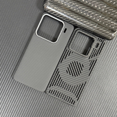 芳纶保护套 凯夫拉碳纤维手机壳600D细纹磁吸MagSafe全包超轻薄防滑摔硬壳原装 适用于小米MIUI15 14ProUltra