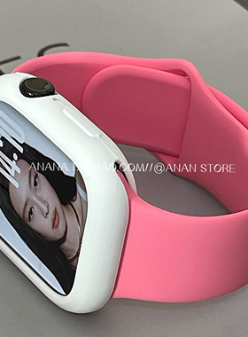 INS超火双色表带表壳适用applewatchs11苹果s10代se3/Ultra高级感