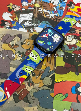 ANANSTORE趣味三眼仔可爱硅胶表带适用苹果iWatchS10卡通s987代SE