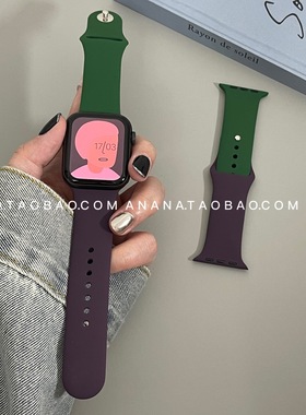 ANANSTORE新配色硅胶表带适用苹果手表applewatch9876代ultra高级