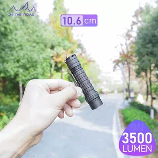 在路上M8迷你强光户外手电筒 看玉石手电露营防水超亮便携USB充电