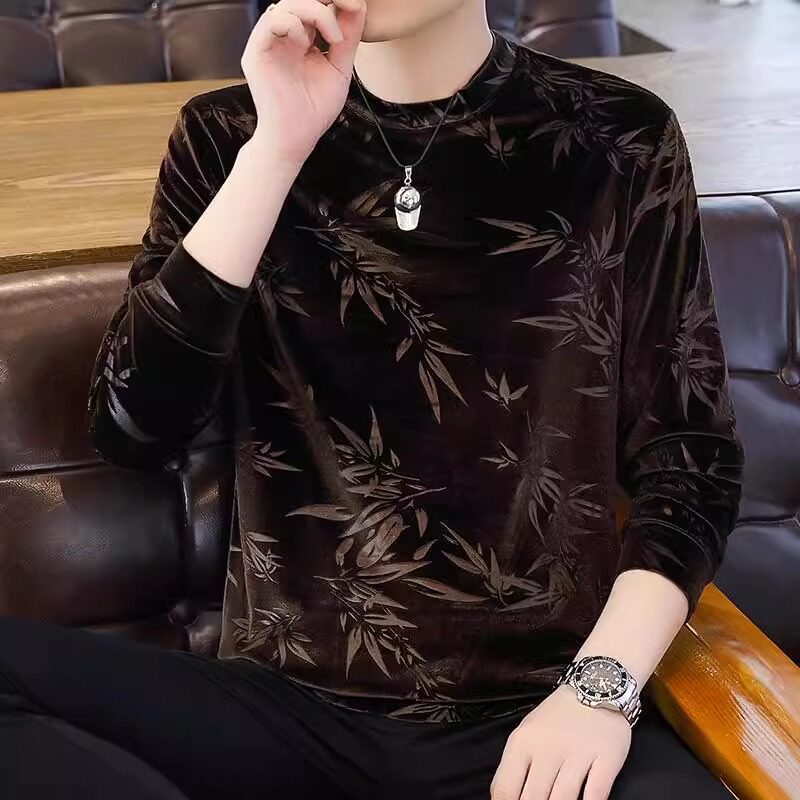 高端双面绒金丝绒男士卫衣