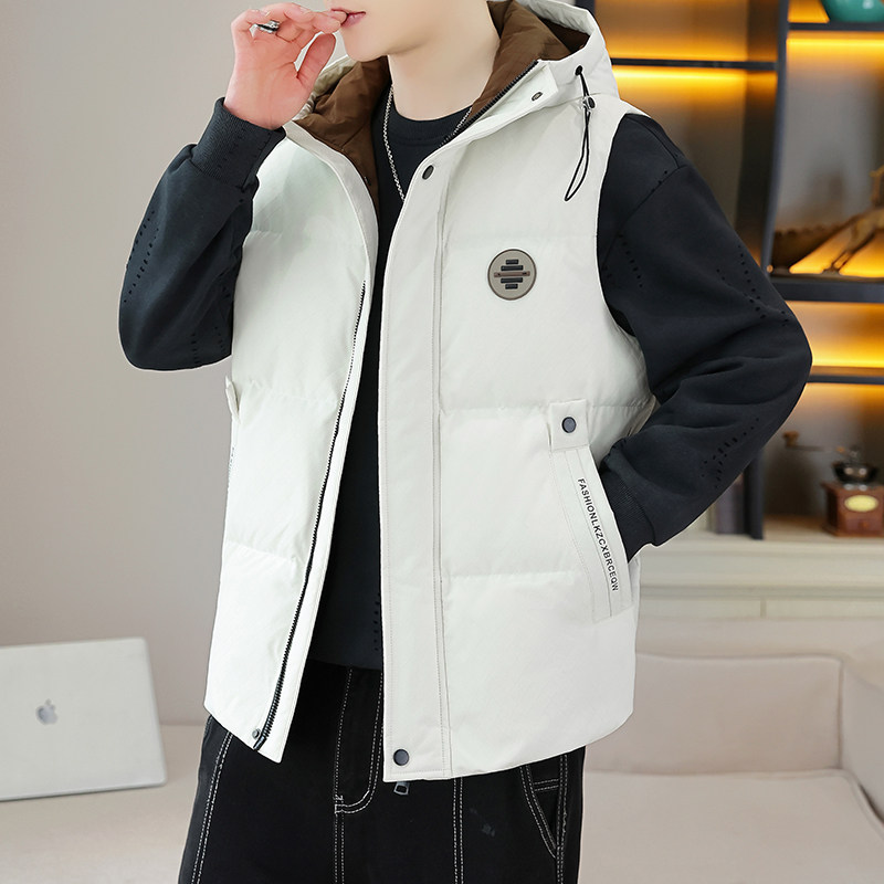 男士羽绒马甲冬季连帽无袖外套