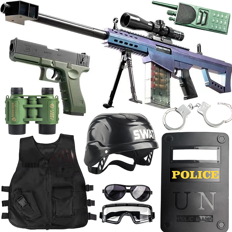 巴雷特儿童软弹玩具枪m24狙击拉栓抛壳AWM仿真男孩吃鸡装备61礼物