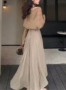 You 初夏 uma风立体肌理天丝大摆量裤裙显瘦长裙裤女热卖显瘦新款