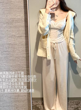 丝滑松弛感德芙裤宽松直筒阔腿裤