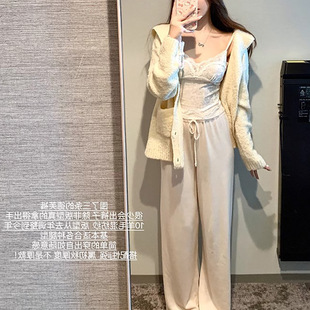 现货 可以怒囤三条的 丝滑松弛感德芙裤宽松直筒阔腿裤显瘦长裤女