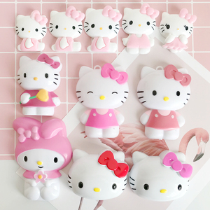 DIY奶油手机壳kt猫哈喽hello kitty凯蒂猫公仔玩具铅笔盒树脂配件