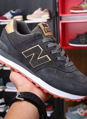 2025新款运动休闲跑步男鞋574百搭复古鞋女防滑耐磨系带情侣鞋