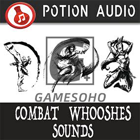 虚幻UE4_游戏战斗拳脚刀剑武器魔法音效_Combat Whooshes Sounds