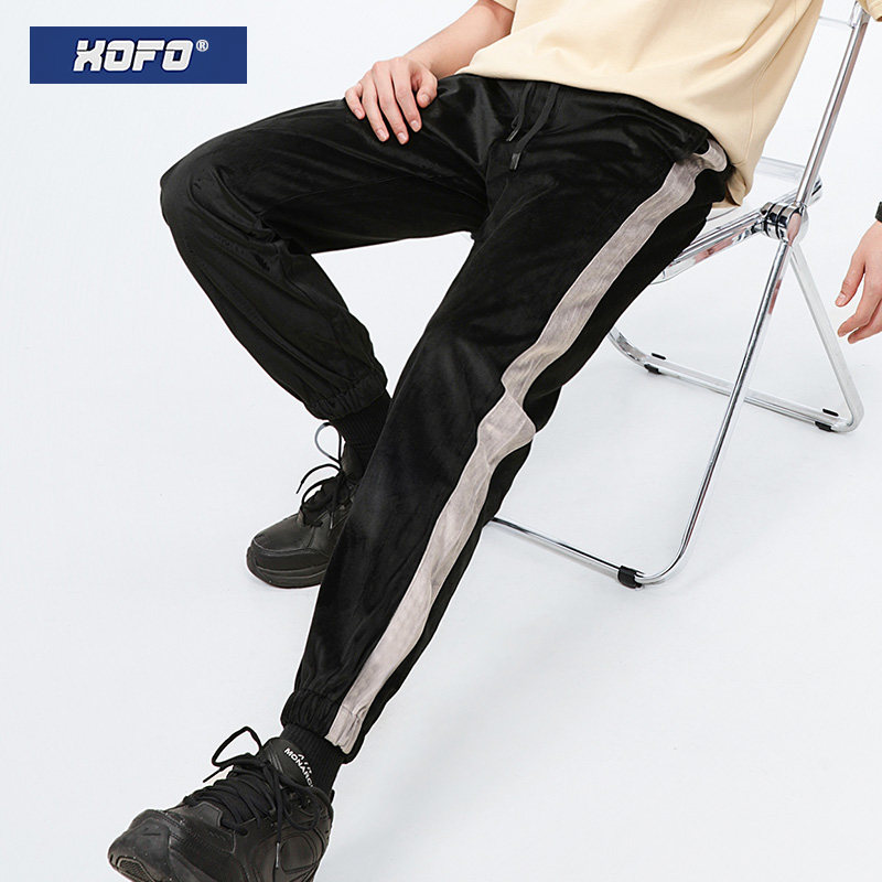 柔软卫裤夏新款 宽松潮流百搭帅气休闲裤男款运动束脚坠感裤子