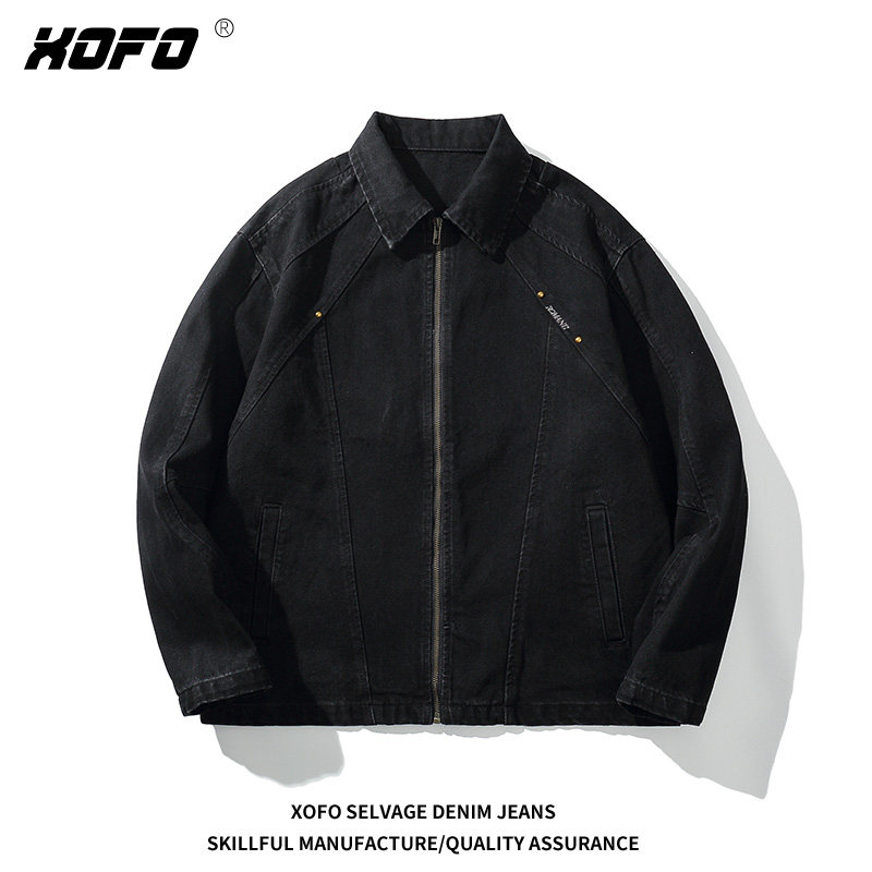 XOFO 26年新款宽松休闲日系牛仔长袖夹克男士秋季美式痞帅上衣