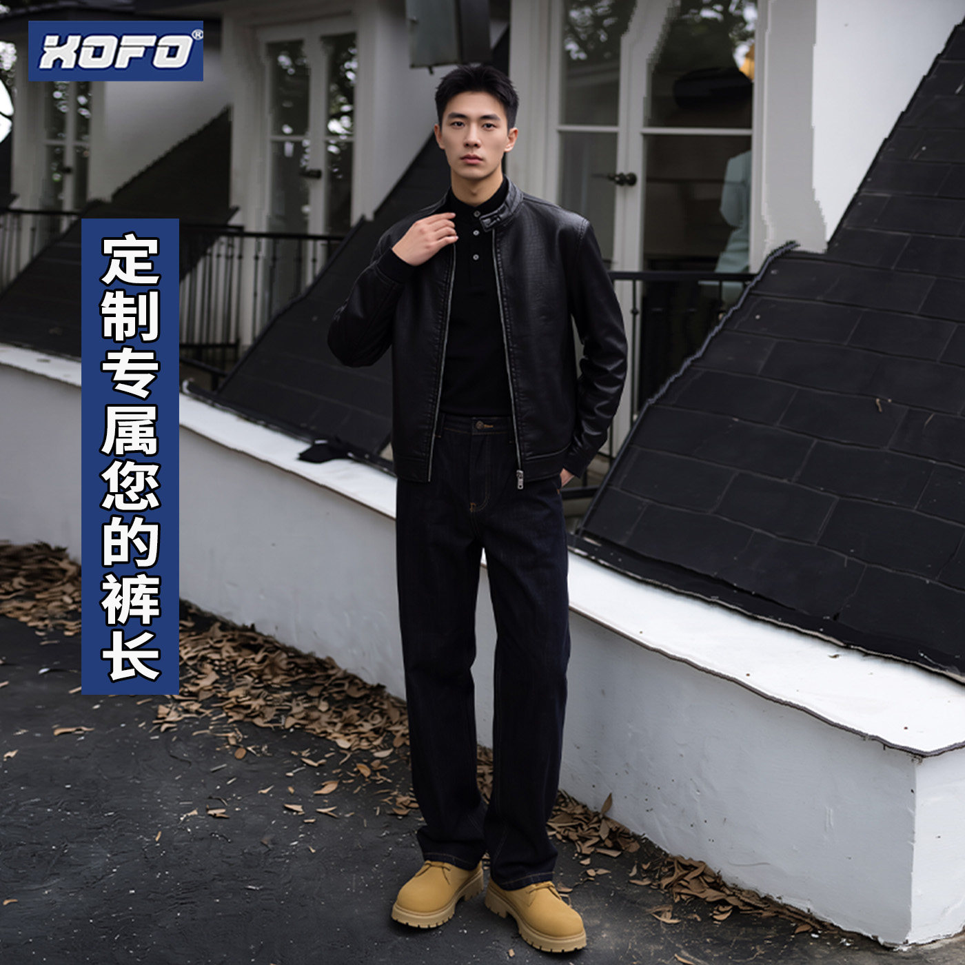 【定制裤长】宽松直筒水洗牛仔裤男士2026新款美式高街百搭潮流款