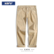 子新款 日系黄色休闲裤 男款 卡其色裤 冬港风宽松直筒弹力长裤 潮流