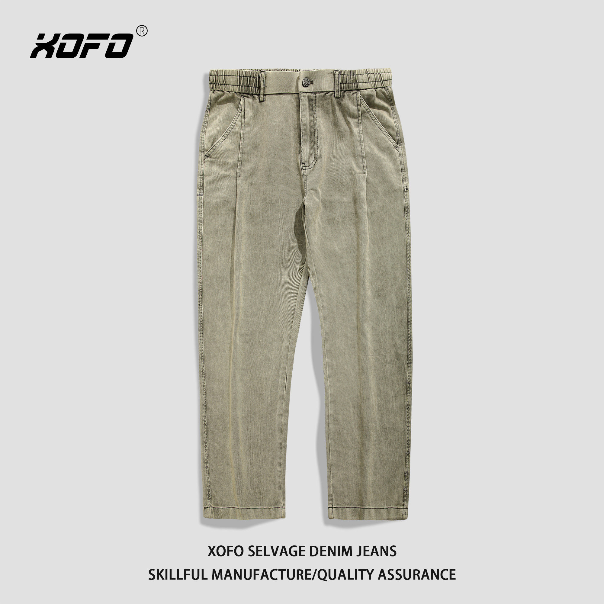 休闲宽松直筒牛仔裤男款冬新款潮流美式复古垂感阔腿长裤男潮牌