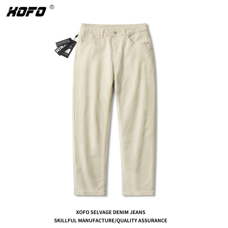 2026年新款商务休闲款百搭九分小脚裤子男士牛仔裤冬季舒适微弹