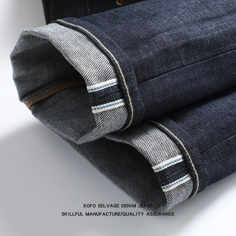 牛仔裤男款冬季2026新款直筒宽松休闲蓝边赤耳丹宁潮水洗长裤潮