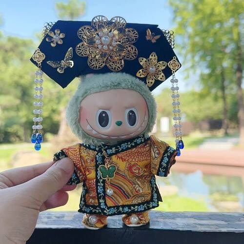 17cmlabubu拉布布新中式古风旗袍格格装旗头国风公仔衣服娃衣一三