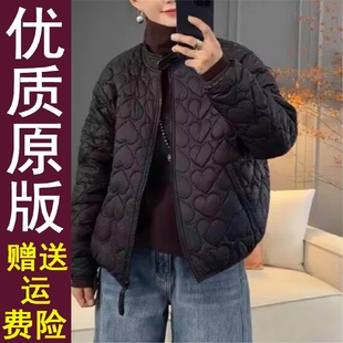 简约 加厚立领保暖棉服冬季 正版 现货正反两面穿夹棉加绒棉袄女时尚