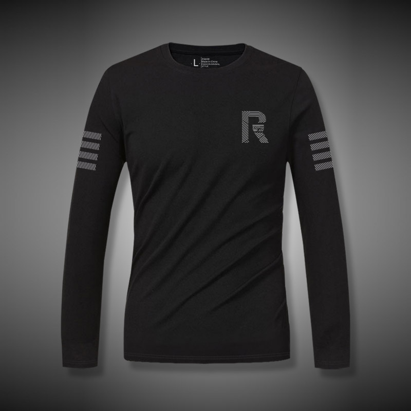 春季男士纯棉休闲圆领长袖