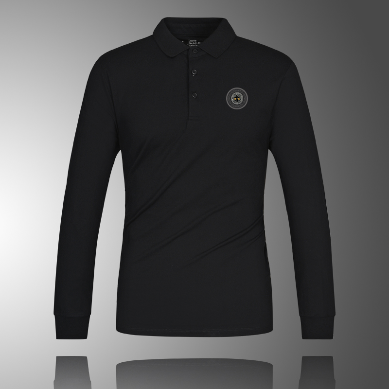 春秋季男士休闲商务翻领长袖