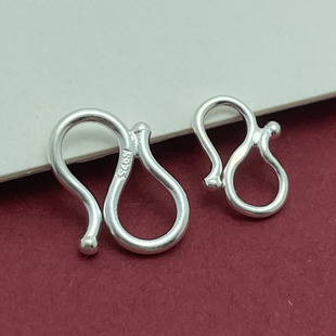 S925纯银手链项链扣S扣搭扣手工DIY扣头双环扣8字扣连接扣子配件