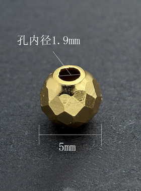 S925纯银镀24K古法蜂巢爆闪隔珠