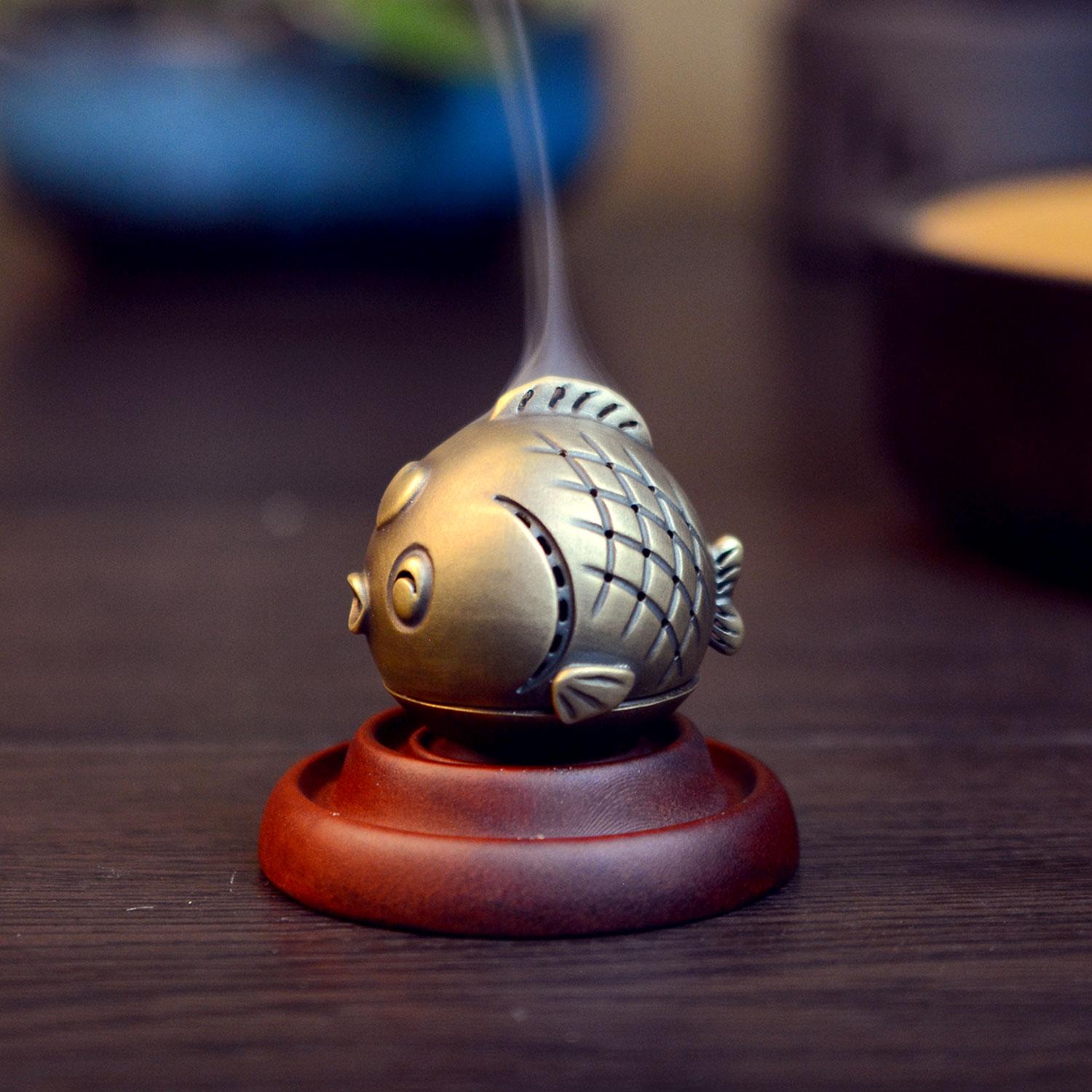 錦鯉小魚指尖香爐旅行熏香擺件
