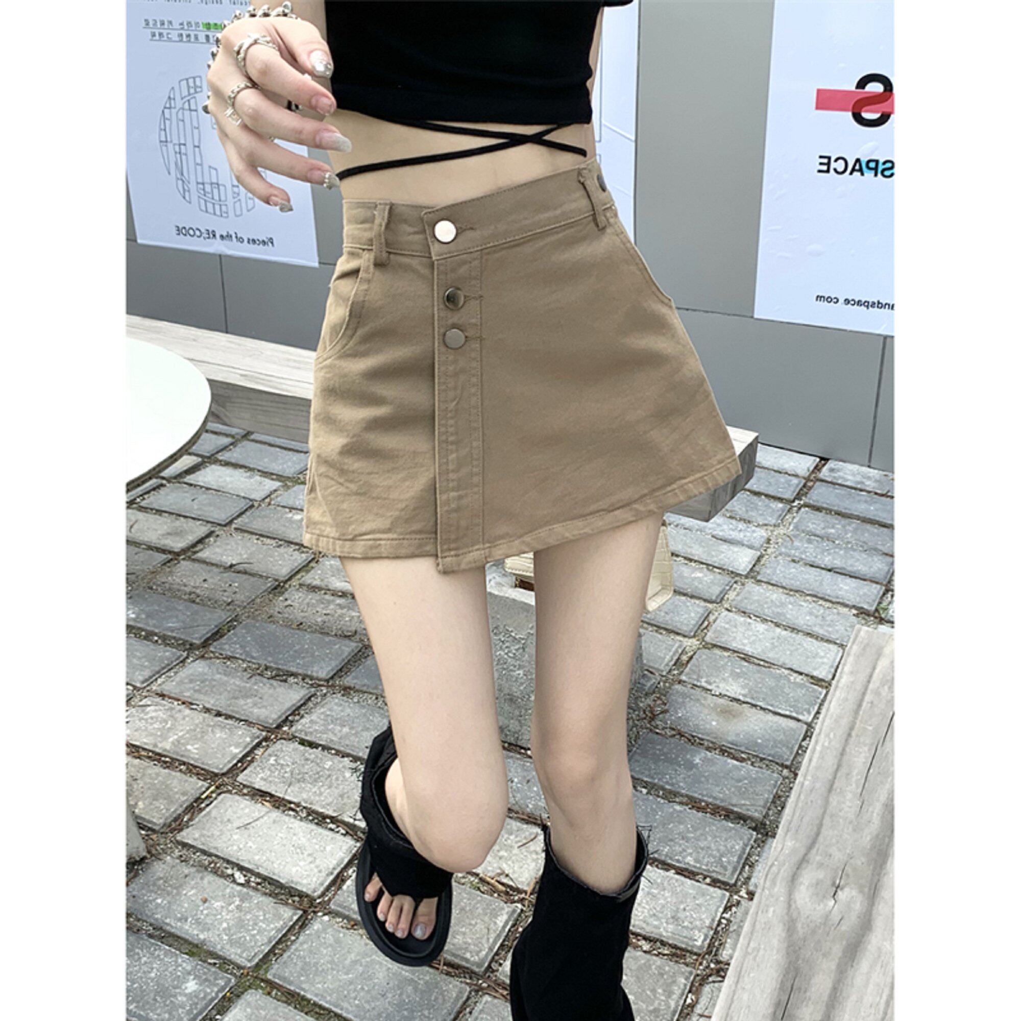 设计感小众牛仔裤裙春夏薄款半身裙子2025新款高腰辣妹A字短裙女