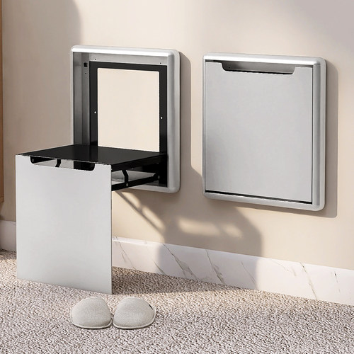 初点折叠换鞋凳壁挂式