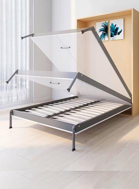 初点隐形床折叠床正侧翻床壁床墨菲床衣柜墙上下翻转五金配件一体