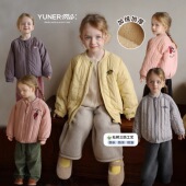 中小童棒球服外套夹克 男女宝宝加绒刺绣外套冬季 儿童棉服秋季 新款