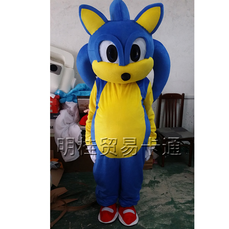 蓝色刺猬卡通人偶服装动漫人物行走人偶服道具演出服饰定制