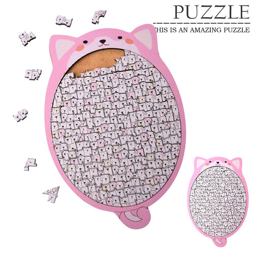 《粉白小狗》puzzleins益智玩具闺蜜生日礼物送女友家居摆设