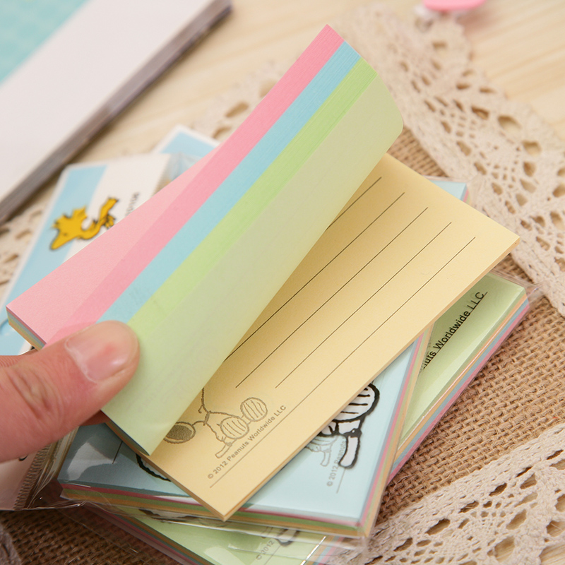 晨光长方形自粘横线便签纸史努比