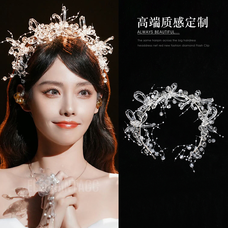 透明泡泡珠发箍重工高级感头箍