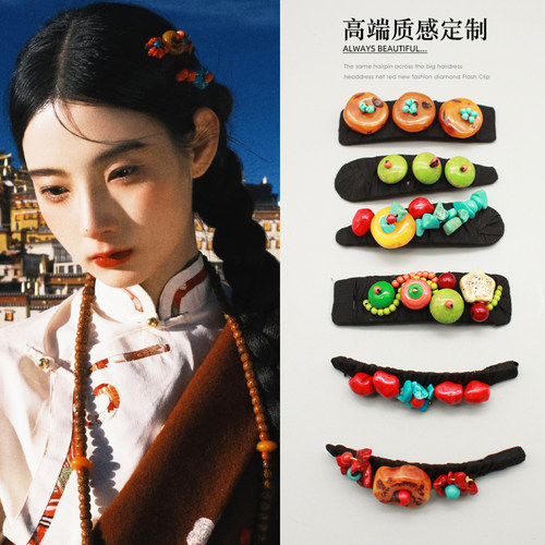 中式美学小众设计民族风发夹
